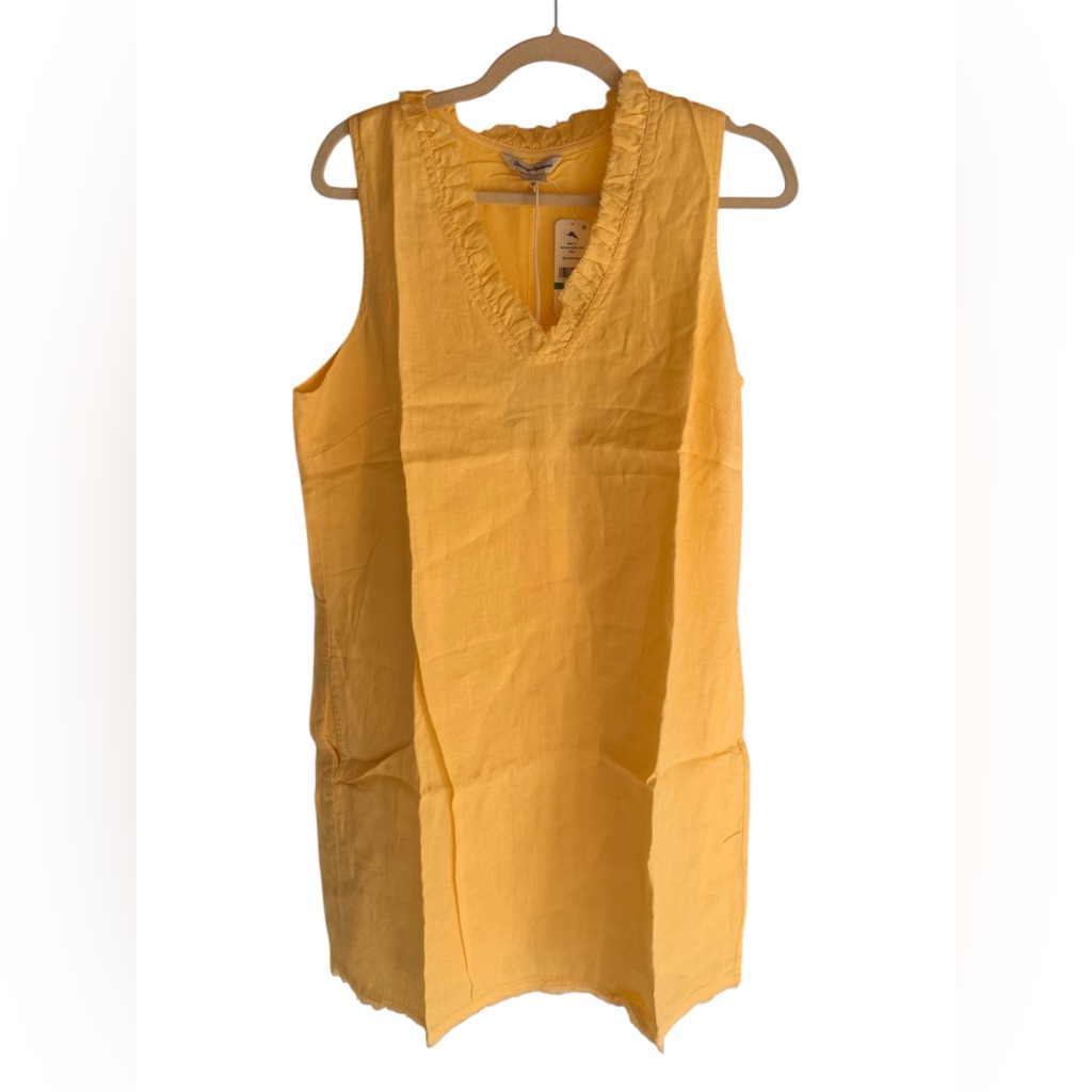 Nwt Tommy Bahama Two Palms Ruffle Shift Dress In Grand Soleil Size L